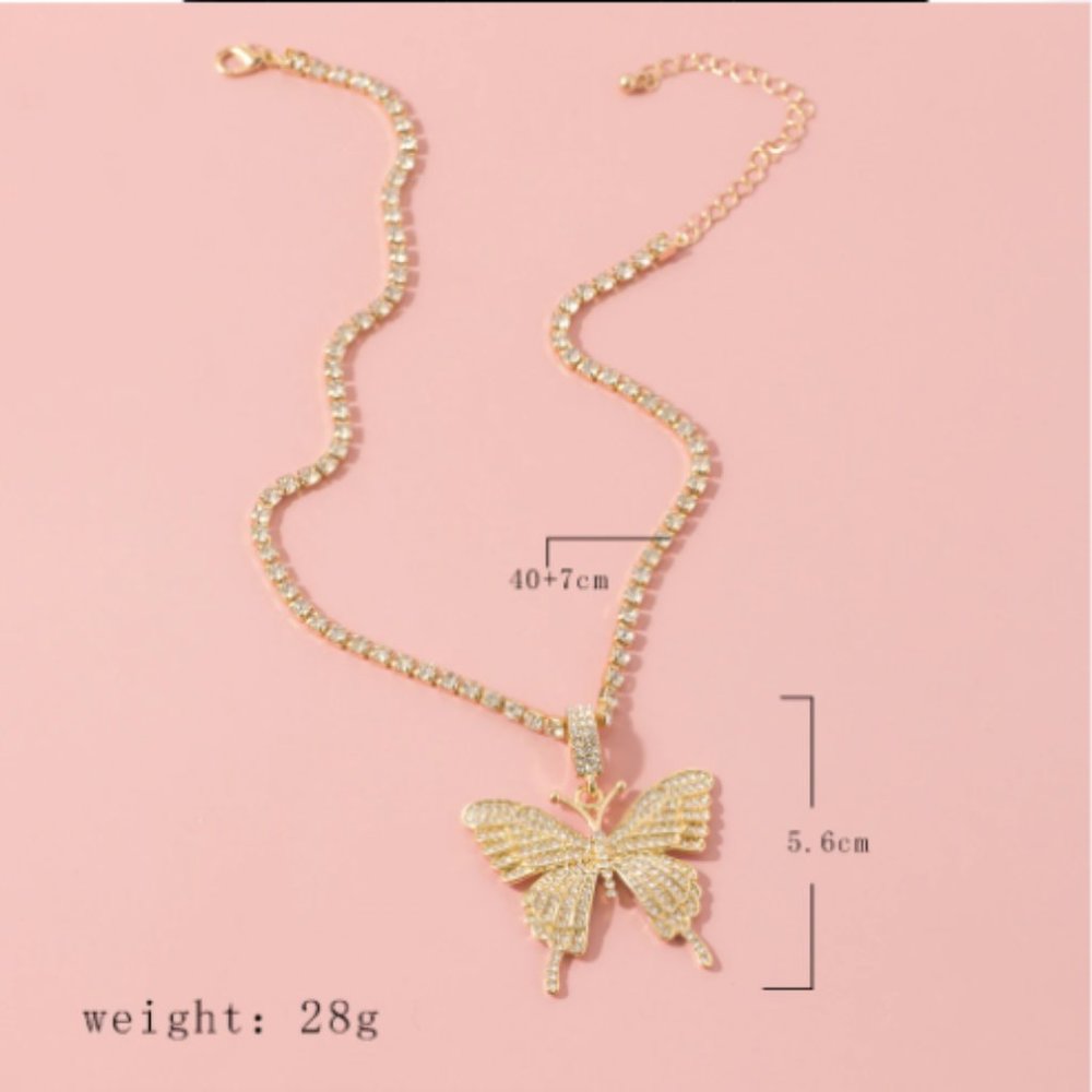 Silver Butterfly Chain - Picture 3 of 3